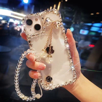 Transparent celebrity pendant phone case